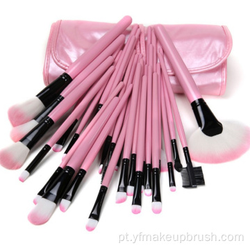 Wholesale pincel de maquiagem de marca particular conjunto rosa